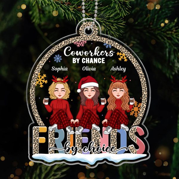Coworker By Chance Friends By Choice Personalized Acrylic Ornament Online Sale