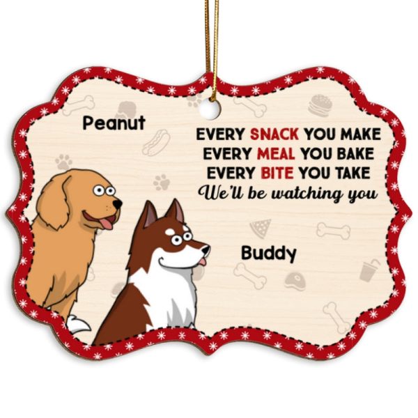 I‘ll Be Watching You Funny Dogs Cartoon Personalized Wooden Ornament Online Hot Sale - Image 5