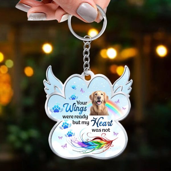 My Favorite Hello My Hardest Goodbye Pet Dog Cat Memorial Personalized Acrylic Keychain For Discount - Image 3