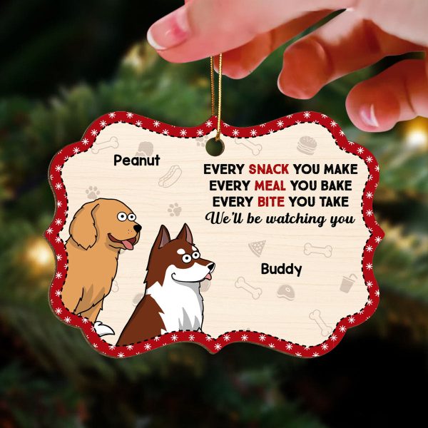 I‘ll Be Watching You Funny Dogs Cartoon Personalized Wooden Ornament Online Hot Sale - Image 3