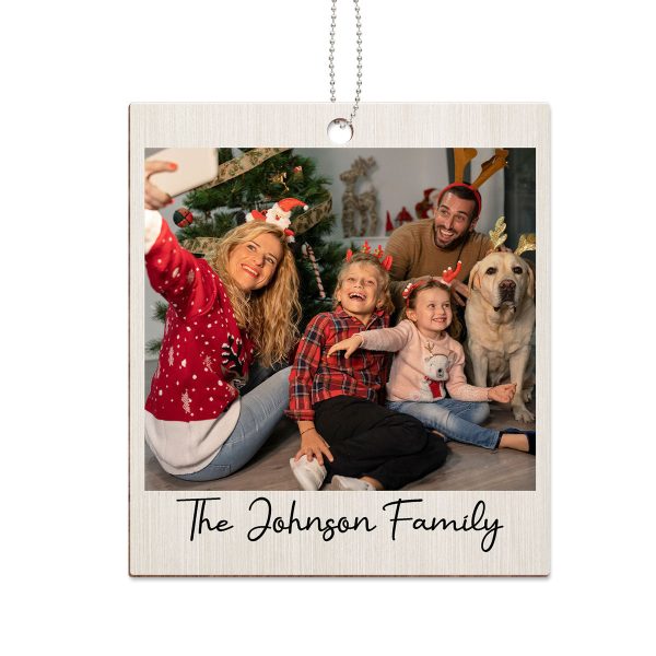 Custom Photo Inserted Family Polaroid Concept Personalized Wooden Ornament Supply - Image 2