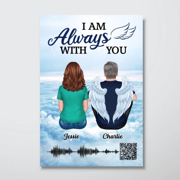 Always With You Sky Cloud Voicemail Voice Message QR Code Personalized Vertical Poster Cheap - Image 4
