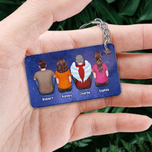 Always With You Blue Sky Butterflies Family Members Memorial Gift Remembrance Keepsake Personalized Acrylic Keychain For Discount - Image 2