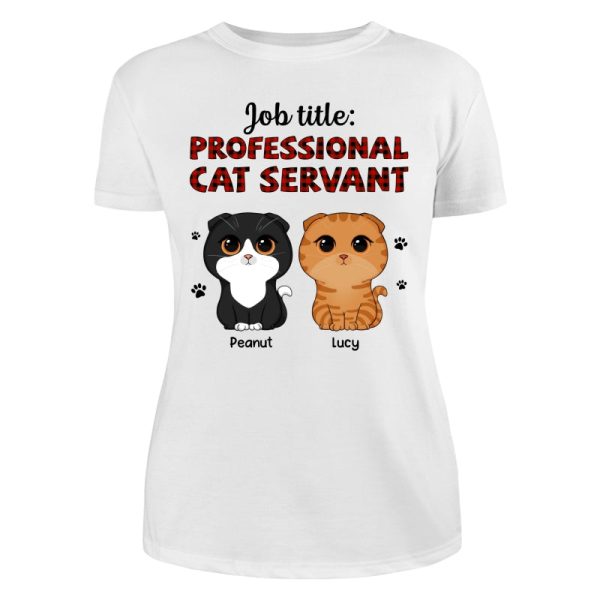 Professional Cat Servant Cute Cat Vector Personalized Shirt Supply - Image 5
