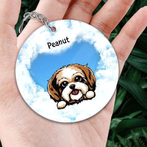 Dog Memorial Sky Remembrance Keepsake Sympathy Gift Personalized Acrylic Keychain Supply - Image 2