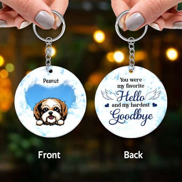 Dog Memorial Sky Remembrance Keepsake Sympathy Gift Personalized Acrylic Keychain Supply - Image 3