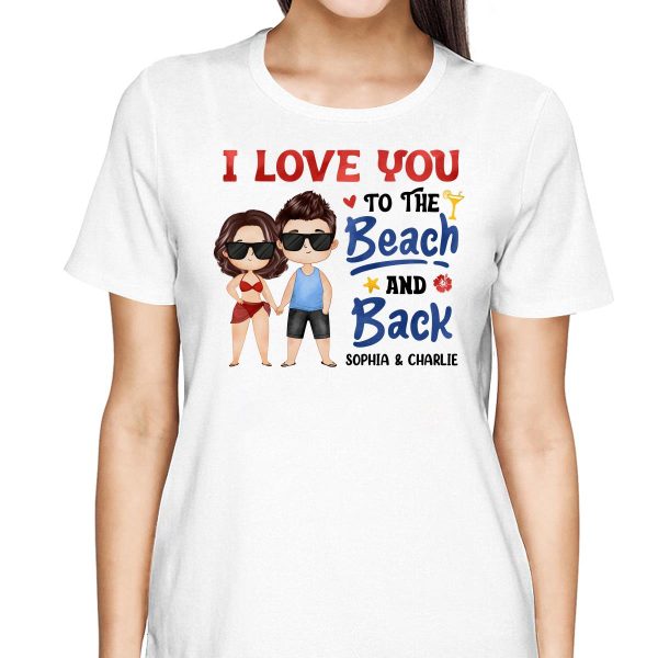 Couple Love To The Beach And Back Summer Personalized Shirt Sale - Image 2