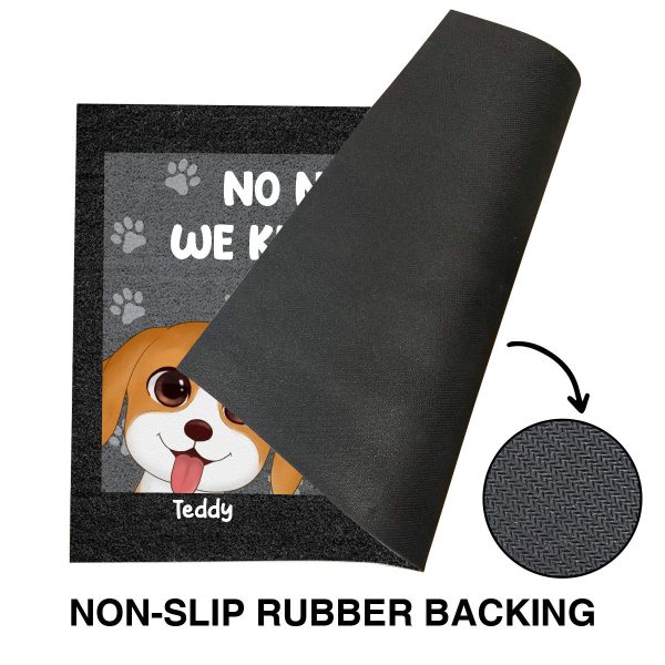 Watercolor Cute Dogs Paws Pattern Personalized Doormat Supply - Image 3