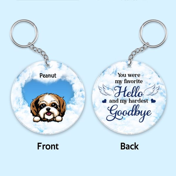 Dog Memorial Sky Remembrance Keepsake Sympathy Gift Personalized Acrylic Keychain Supply - Image 4
