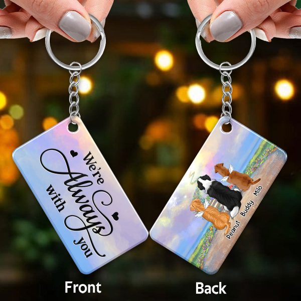 You Left Paw Prints On My Heart Pet Dog Cat Memorial Remembrance Keepsake Personalized Acrylic Keychain on Sale - Image 3