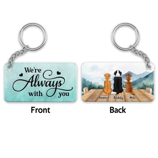 You Left Paw Prints On My Heart Pet Dog Cat Memorial Remembrance Keepsake Personalized Acrylic Keychain on Sale - Image 4