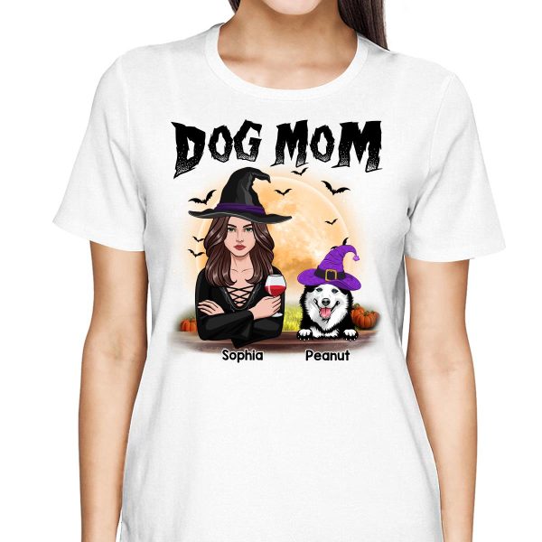 Dog Mom Halloween Girl Vector Personalized Shirt Fashion - Image 2