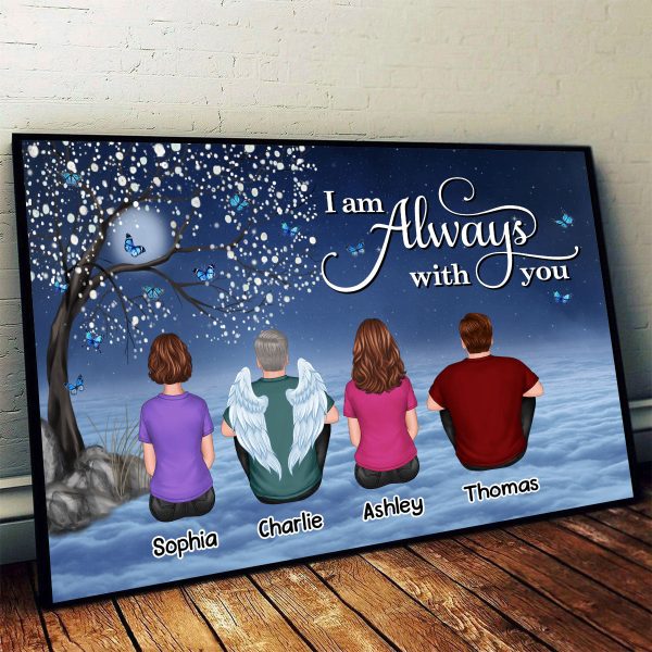 Blossom Tree Always With You Butterflies Whole Family Memorial Gift Remembrance Sympathy Keepsake Personalized Poster For Cheap - Image 3
