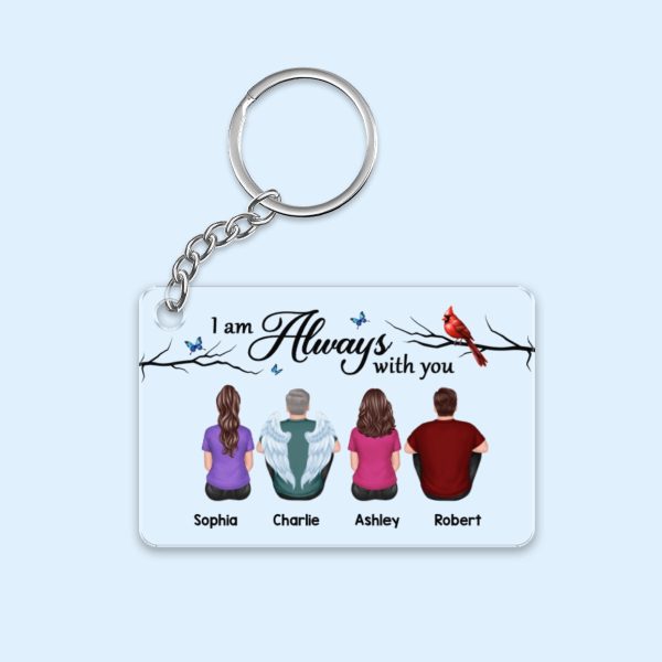 Simple Cardinal Family Memorial Gift Remembrance Keepsake Personalized Acrylic Keychain For Discount - Image 4