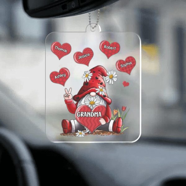 Gnome Grandma Grandkids Name Personalized Acrylic Ornament - Gift For Grandma Online Sale - Image 4