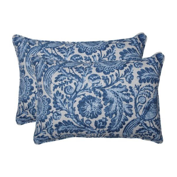 Yasmine Indoor Outdoor Floral Lumbar Pillow (Set of 2) 7789RR Online