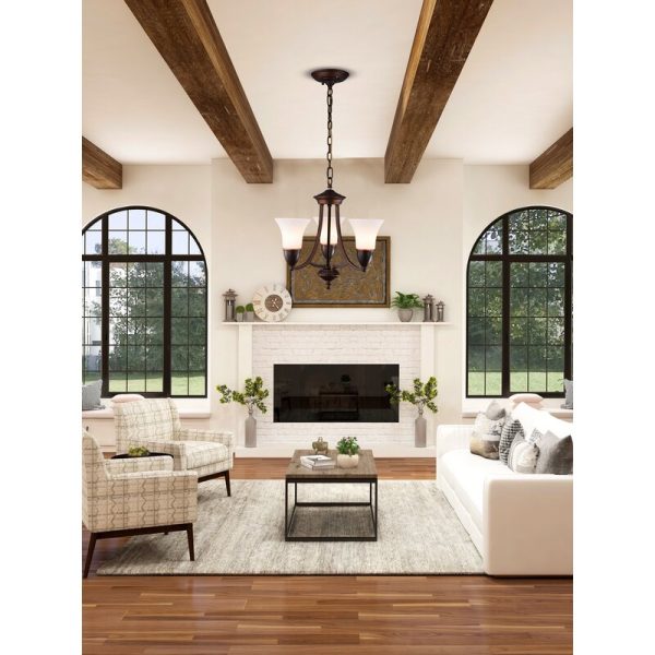 Glayds 3 - Light Shaded Classic   Traditional Chandelier 7714RR Discount - Image 3
