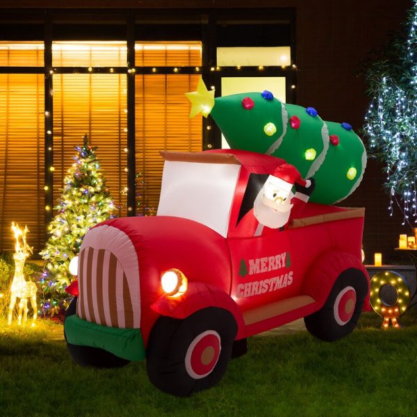 Santa Claus on Pick up Truck Inflatable OG494 Sale